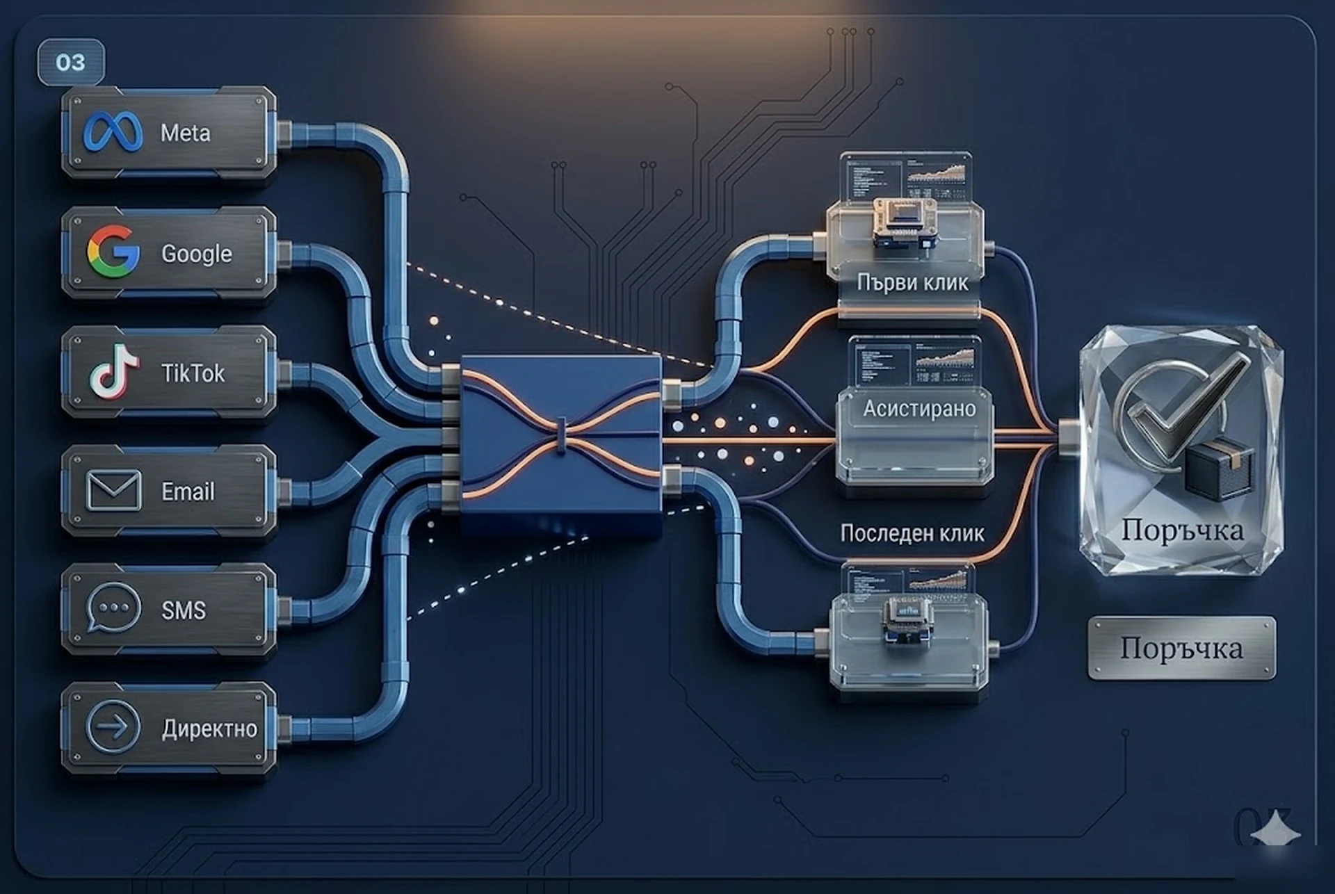 Live signal, channels, and attribution paths across the journey